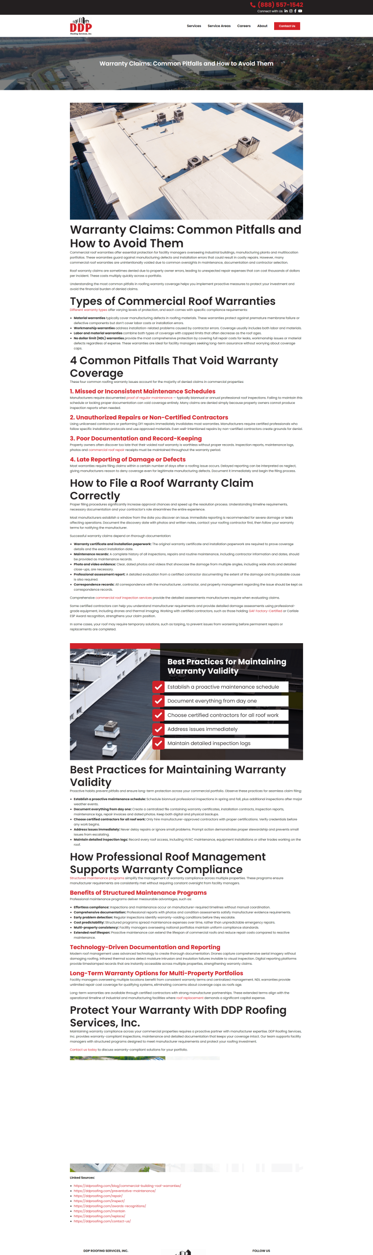 DDP Roofing warranty claims article